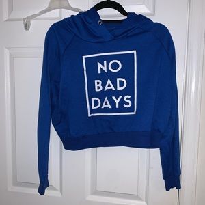 Blue crop hoodie